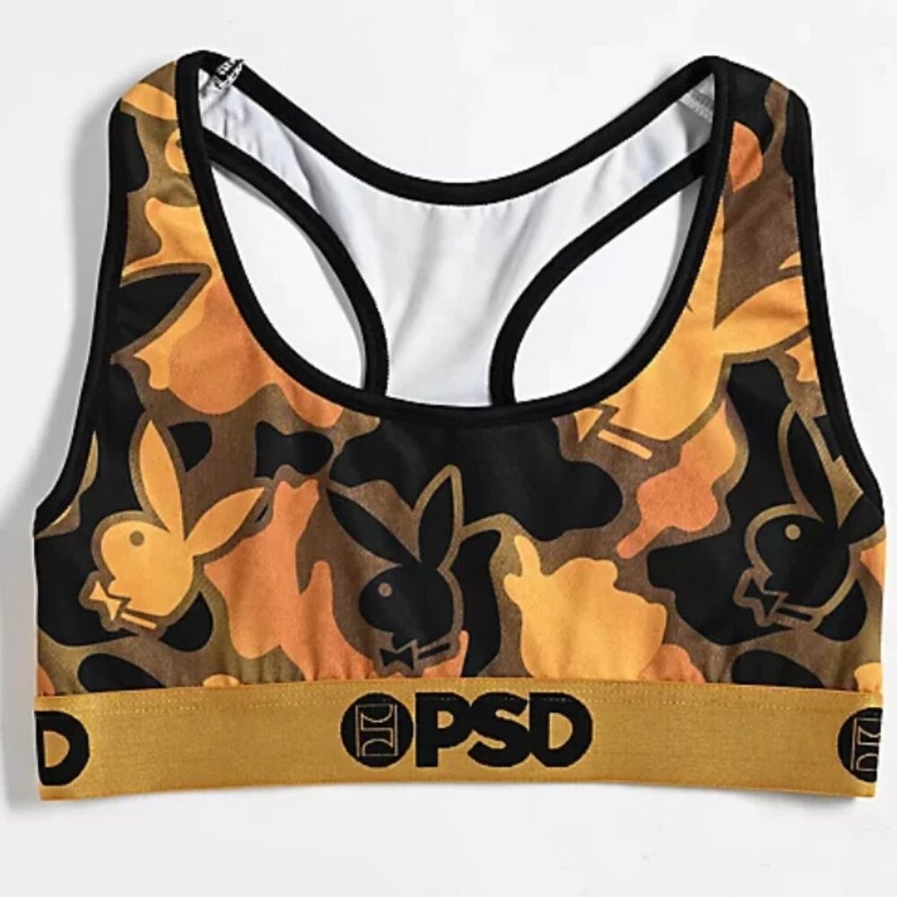 PSD x Playboy Silk Gold Sports Bra XL NEW WITH TAGS